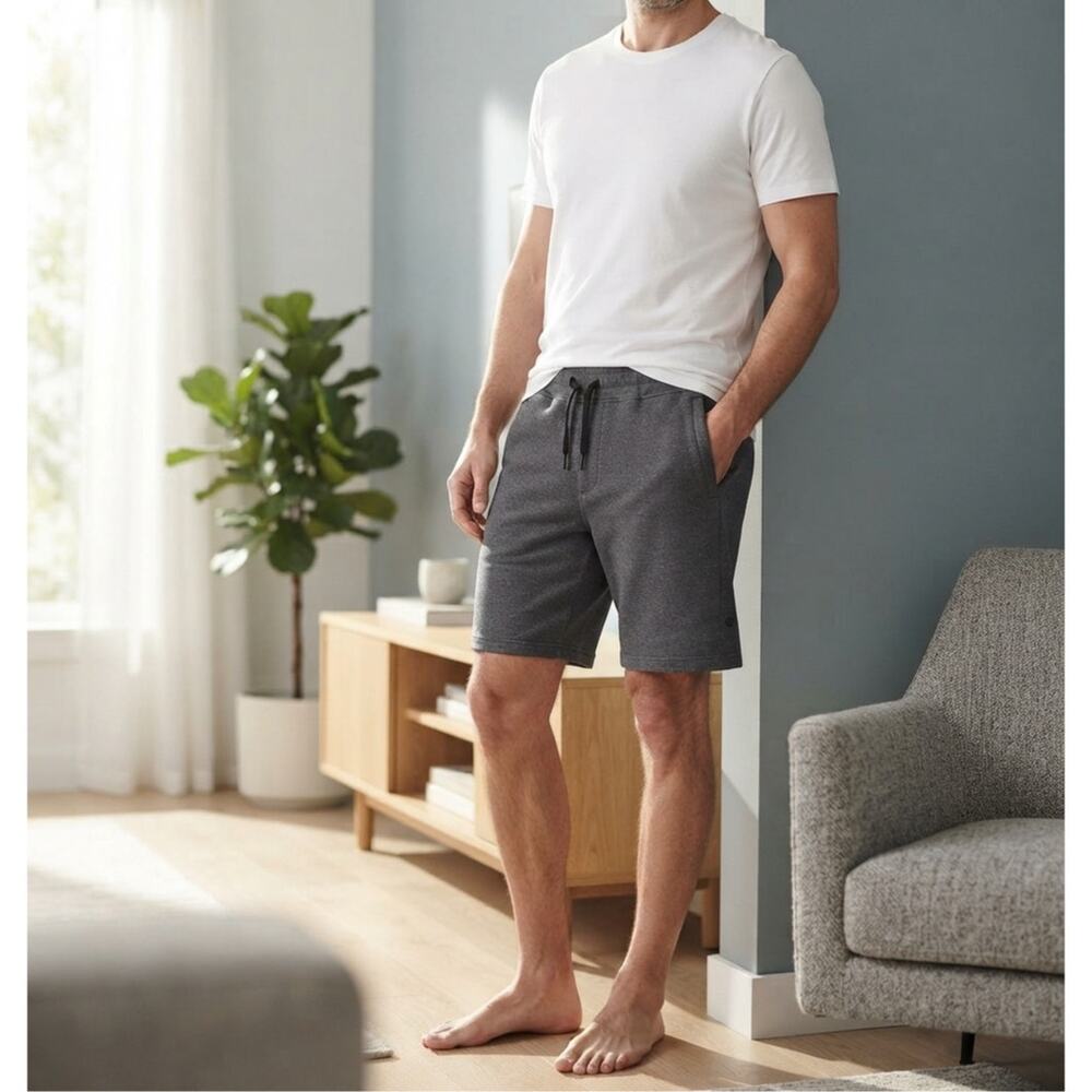 Lululemon Men's City Sweat Shorts 10" Pockets Charcoal & Black Bermuda, size M